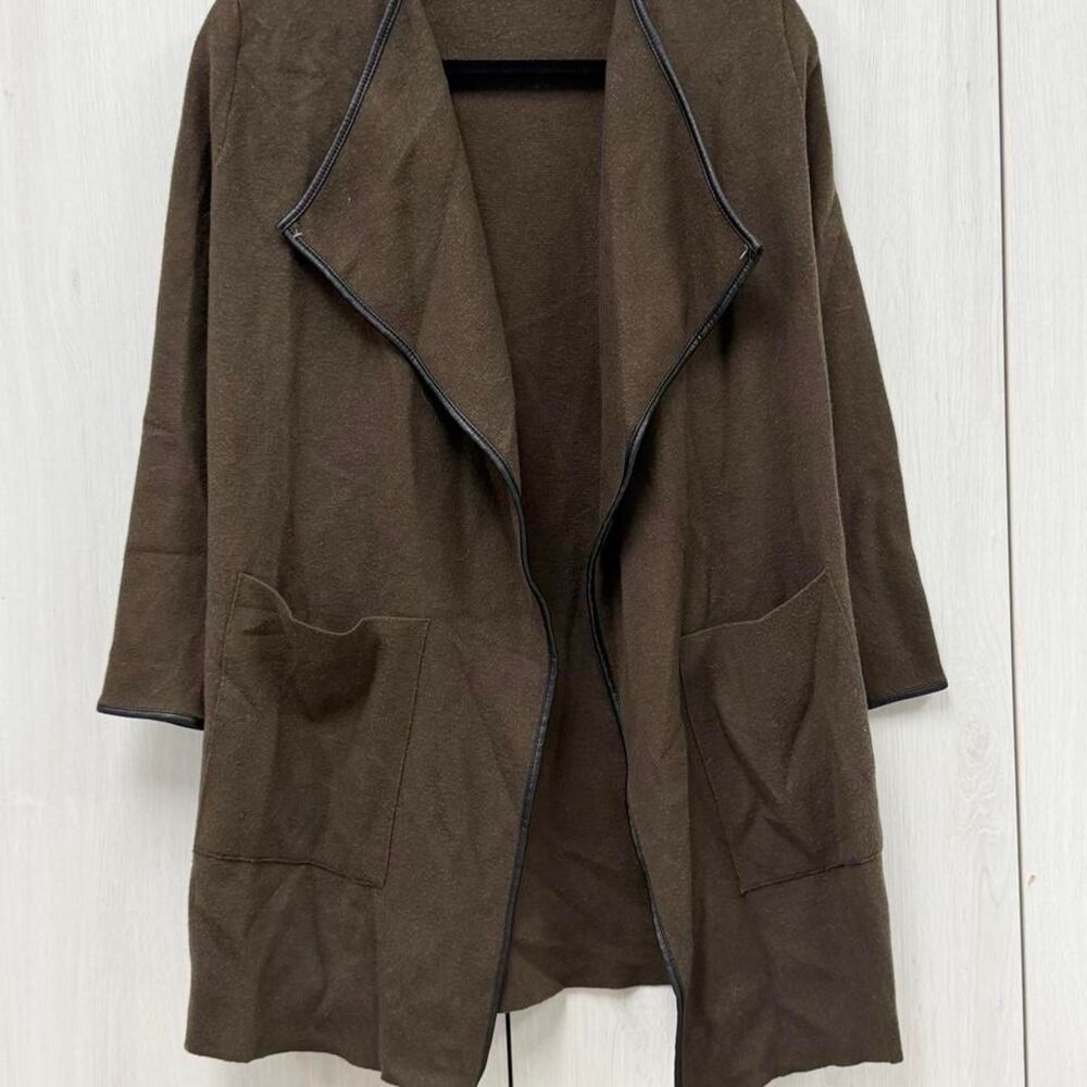 Zara Women's Brown and Khaki Cardigan